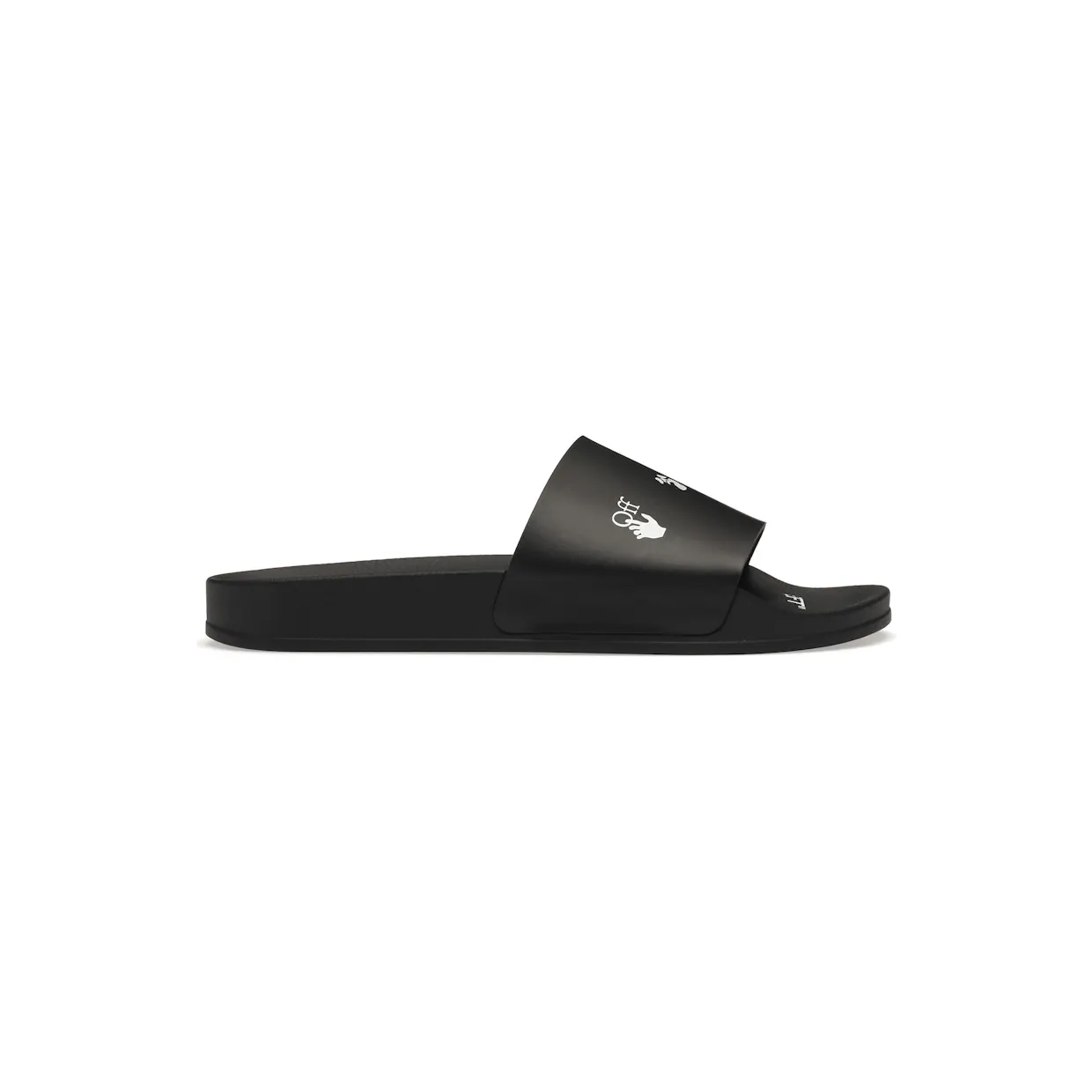 OFF-WHITE Drowning Man Logo Slides Black White FW21 (OMIA088F21FAB0041001)