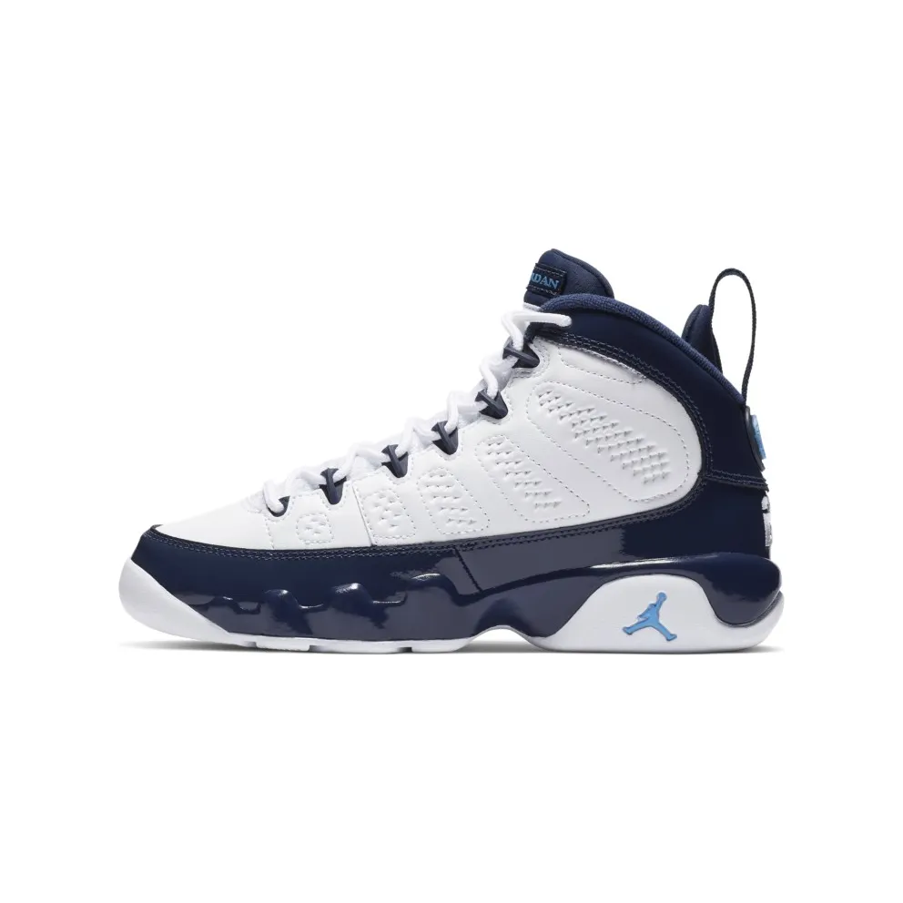 Jordan 9 Retro Pearl Blue (GS) White/University Blue-Midnight Navy (302359-145)