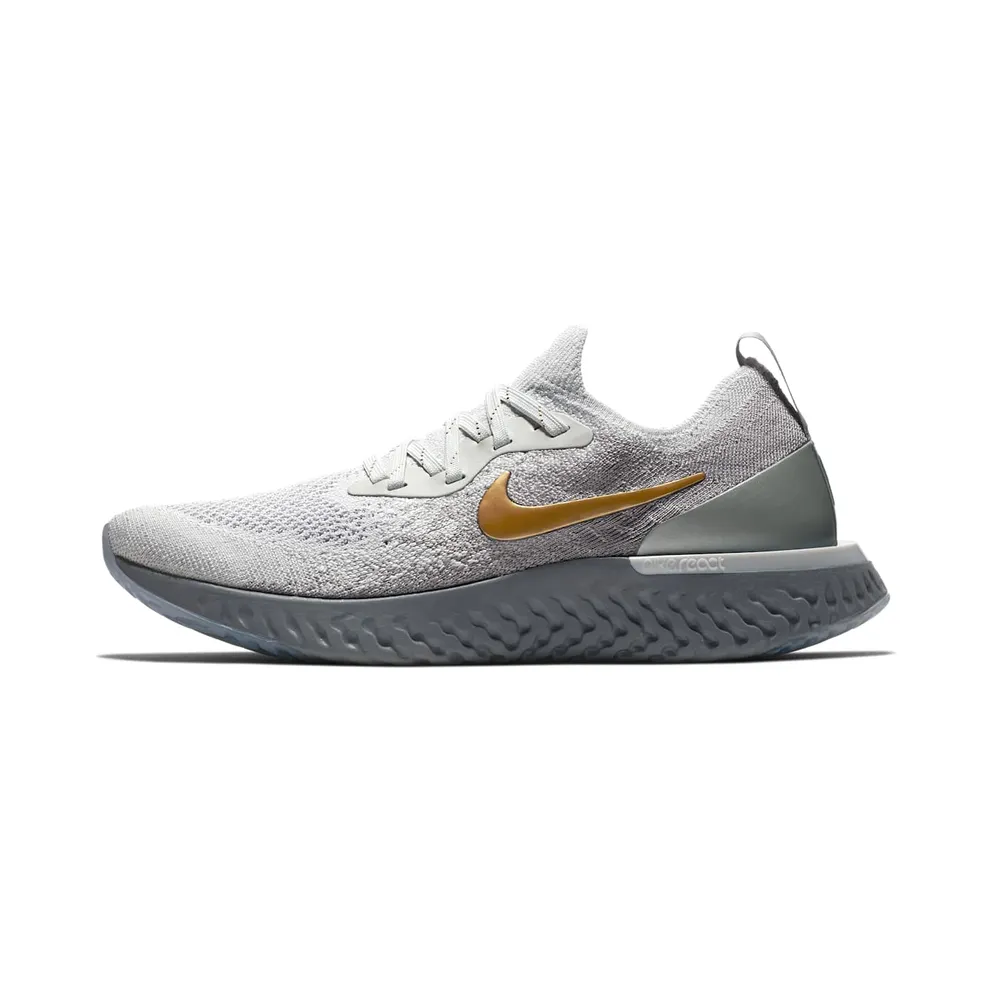 Nike Epic React Flyknit Vast Grey Metallic Gold (W)
