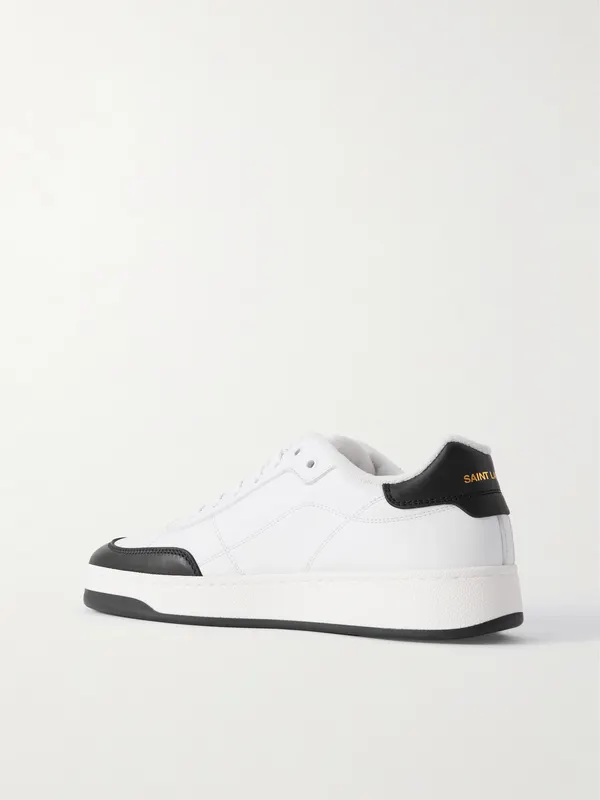 Saint Laurent SL/61 Two-Tone Leather Sneakers White (84553700NI0) (4)
