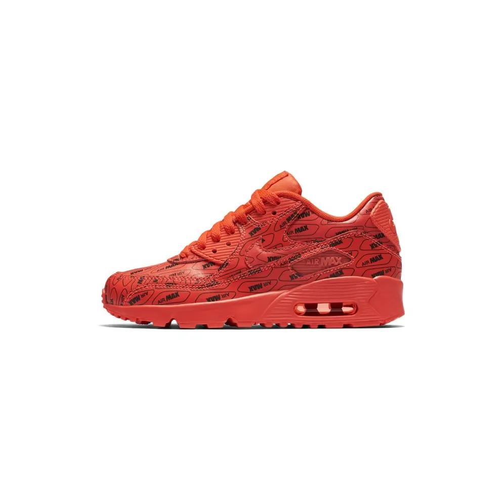 Nike Air Max 90 All-Over Print Bright Crimson (GS) (859560-600)