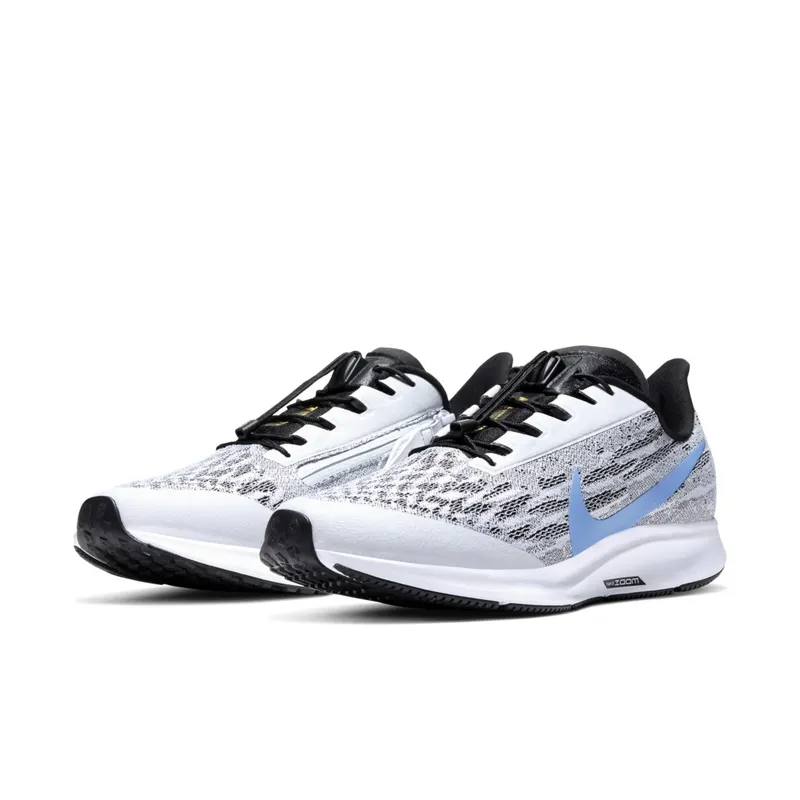 Nike  Air Zoom Pegasus 36 FlyEase White White/Black-Pure Platinum-University Blue (BV0613-100)
