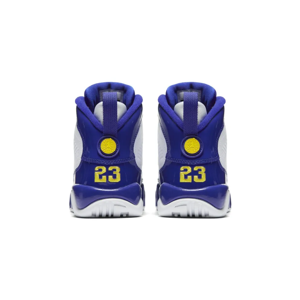 Jordan 9 Retro Kobe Bryant PE (GS) White/Concord-Tour Yellow (302359-121)