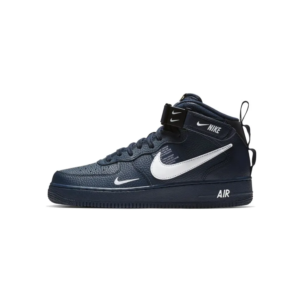 Nike Air Force 1 Mid Utility Obsidian Obsidian/White-Black-Tour Yellow (804609-403)