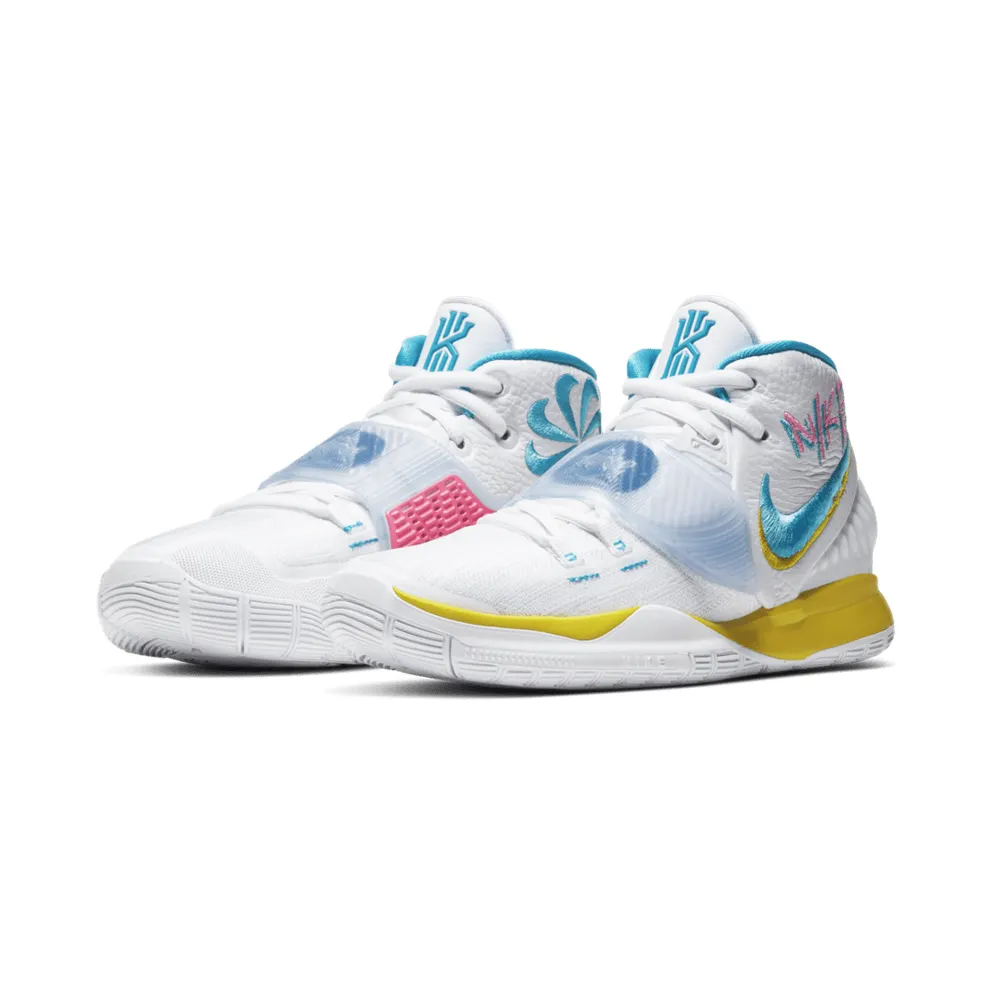 Nike Kyrie 6 90s (GS) White/Opti Yellow-Digital Pink-Blue Fury (BQ5599-101)