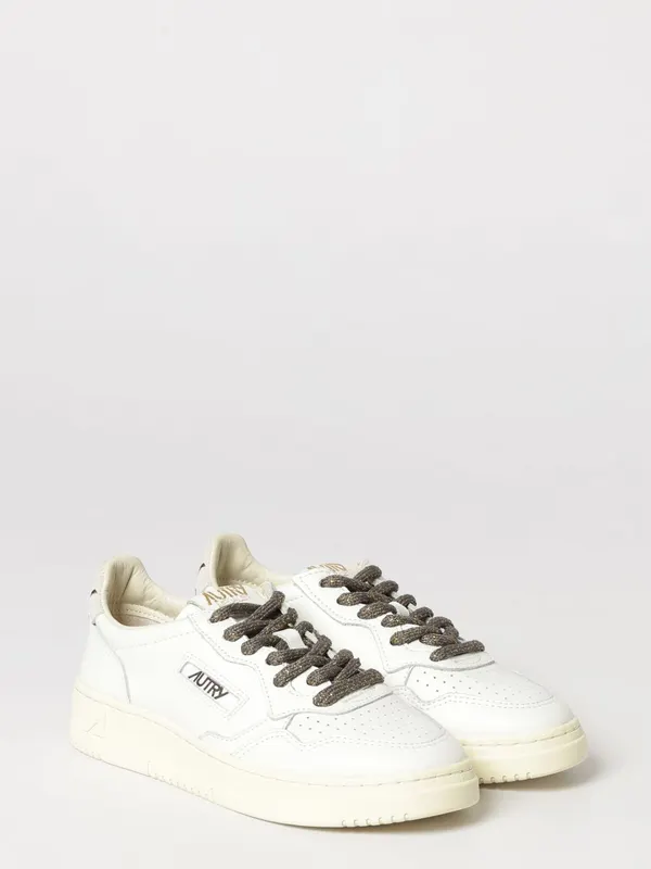 Autry Medalist Low Bicolor Leather with Perforated Toe Brown (AULWSW05)