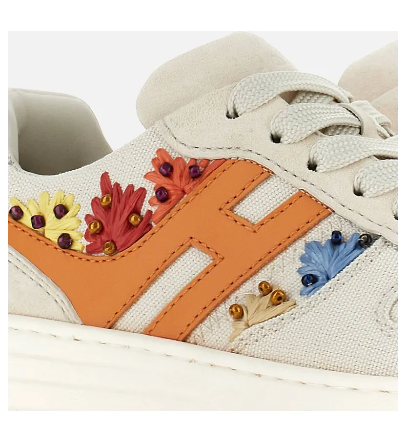 Sneakers Hogan H630 Ivory Orange Red (GYW6300EZ20S530TA5) (5)