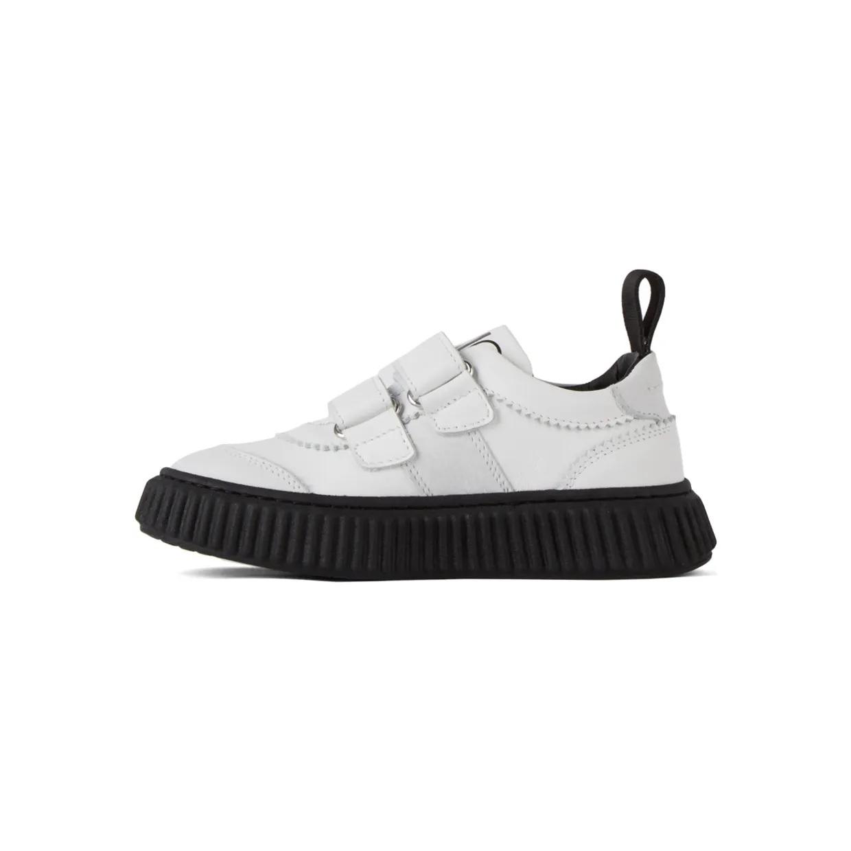 MM6 Maison Margiela Kids White Velcro Low Sneakers (68976) (3)