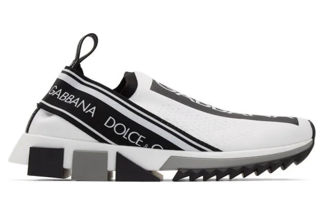 Dolce and Gabbana White Sorrento Slip-On Sneakers (CK1595 AH677)