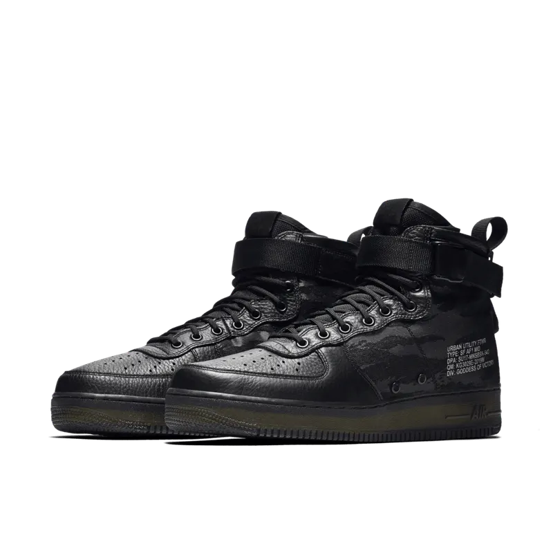 Nike Special Field Air Force 1 Mid Tiger Camo Black Cargo Khaki (AA7345-001)