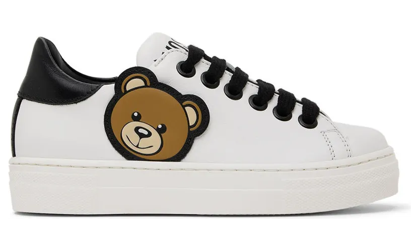 Moschino Kids White Teddy Sneakers (71775)