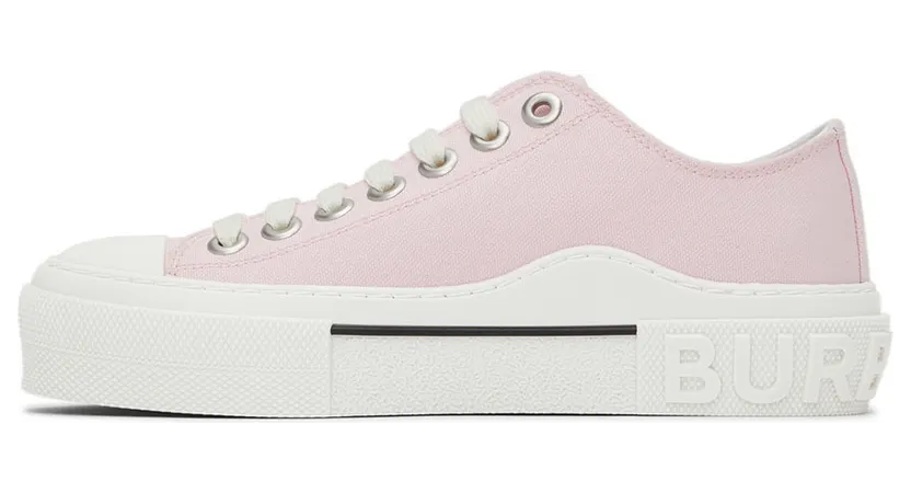 Burberry Pink Organic Cotton Low-Top Sneakers (8050685) (3)