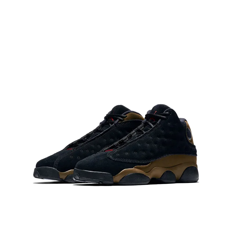 Jordan 13 Retro Olive (GS) Black/True Red-Light Olive (884129-006)