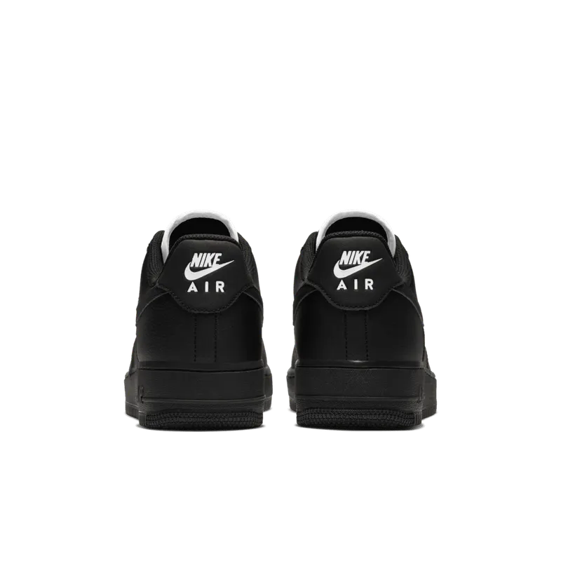 Nike Air Force 1 Low Triple Black (White Tongue) Black/Black-Black (CJ1607-001)