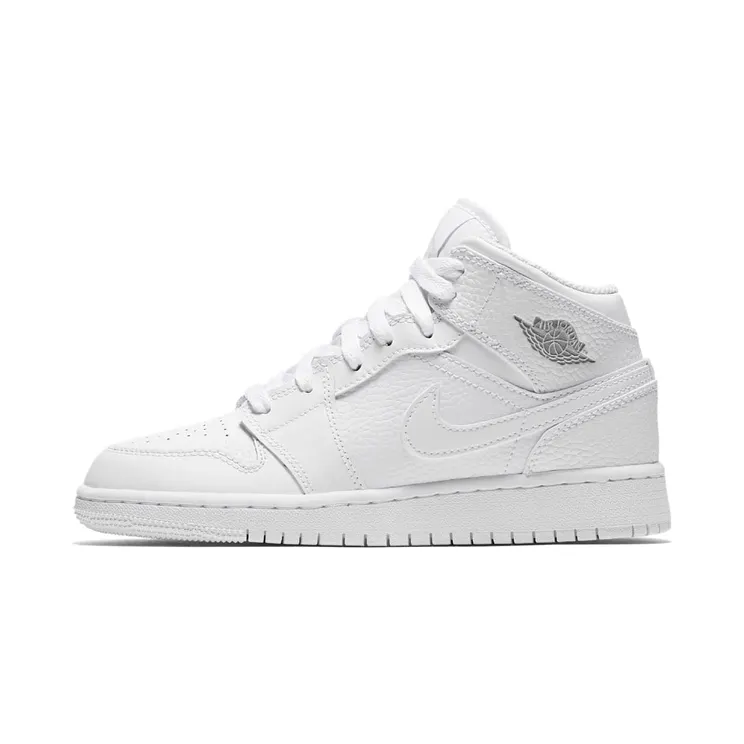 Jordan 1 Mid White Pure Platinum (2018) “White / Pure Platinum” (554725-109)