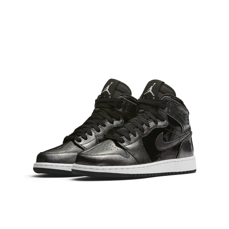 Jordan 1 Retro High Black Patent (GS) Black/Black-Anthracite-White (705300-017)