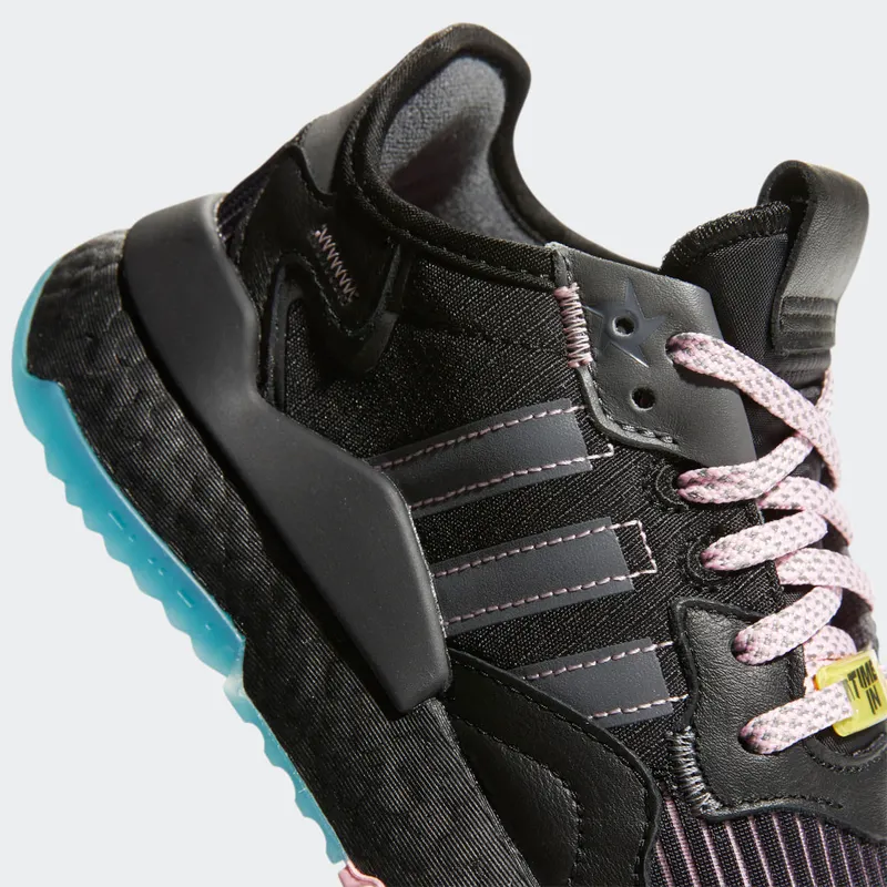 adidas Nite Jogger Ninja Core Black (GS) Core Black/Grey Five/Blue Glow (FY0176)