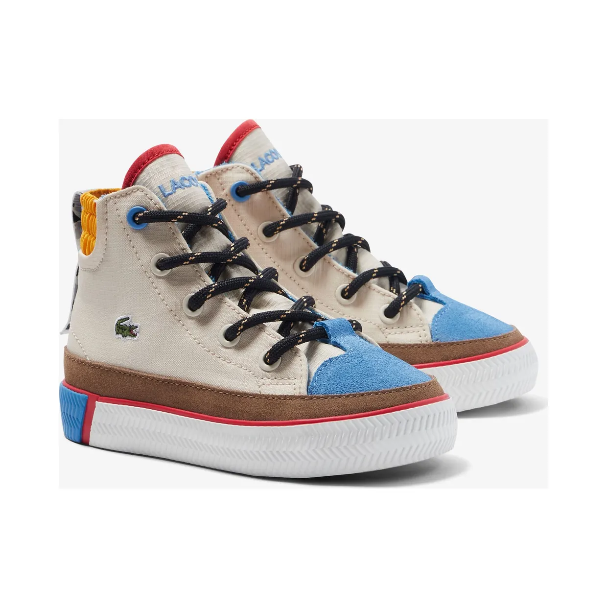 Lacoste Infants’ Lacoste Gripshot Winter Mid Textile Outdoor Shoes – Off White & Yellow Size 21 Weiss (44CUI0005-HT3)