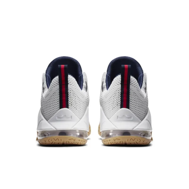 Nike LeBron 12 Low USA White/Midnight Navy/University Red-Metallic Gold (724557-174)