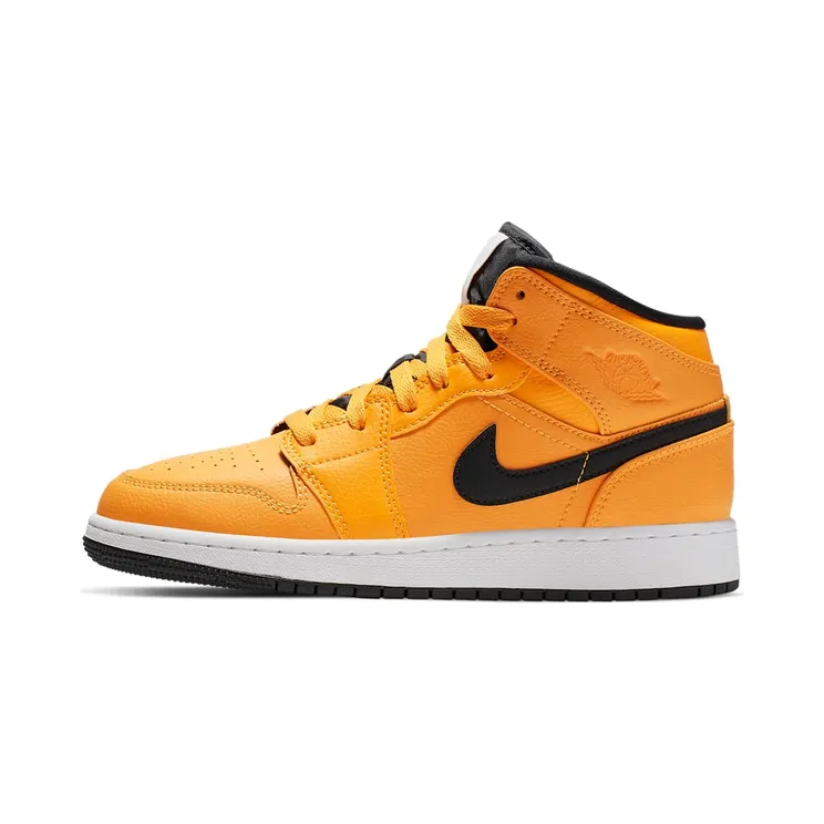 Air Jordan 1 Mid GS “University Gold / White / Gym Red / Black” (554725-700)
