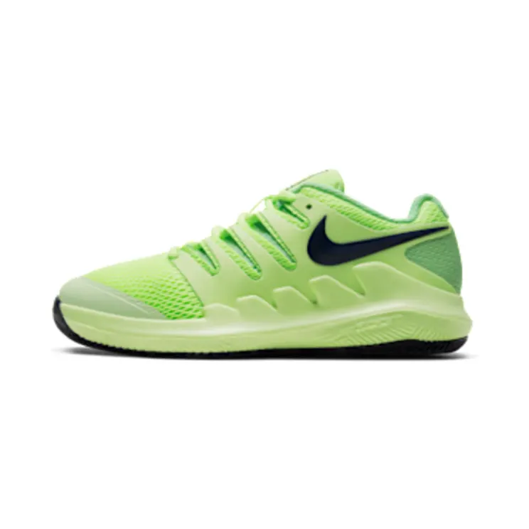 NikeCourt Jr. Vapor X “Ghost Green / Barely Volt / Aphid Green / Blackened Blue” (AR8851-302)