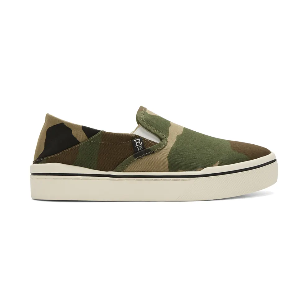 R13 Green Camo Slip-On Sneakers (R13S0255-15)