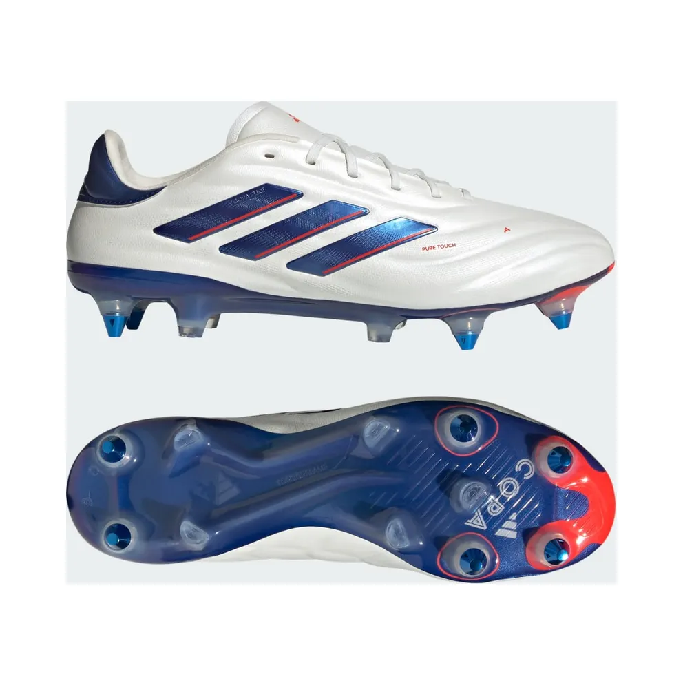 adidas Copa Pure 2 Elite Soft Ground Boots “Cloud White / Lucid Blue / Solar Red” (IG8694)