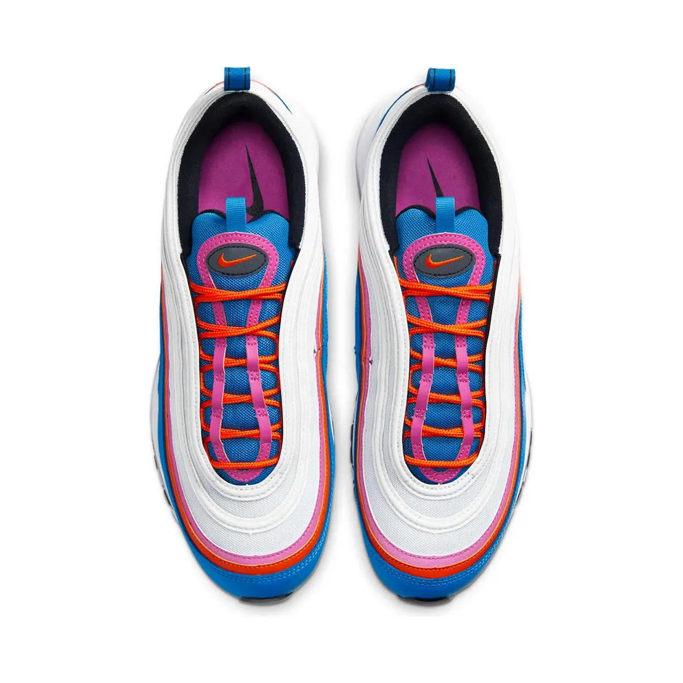 Nike Air Max 97 White Fuchsia Orange Blue (CW6992-100)