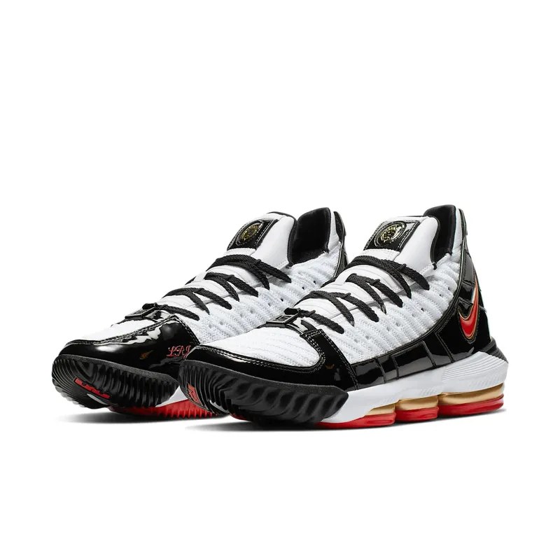 Nike LeBron 16 Remix White/Black-Metallic Gold-Varsity Crimson (CD2451-101)