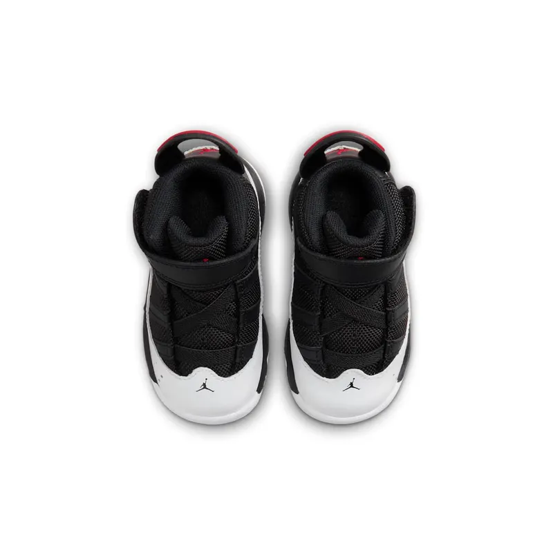 AIR Jordan RETRO 6 RINGS TD “Black White University Red” (323420-067)