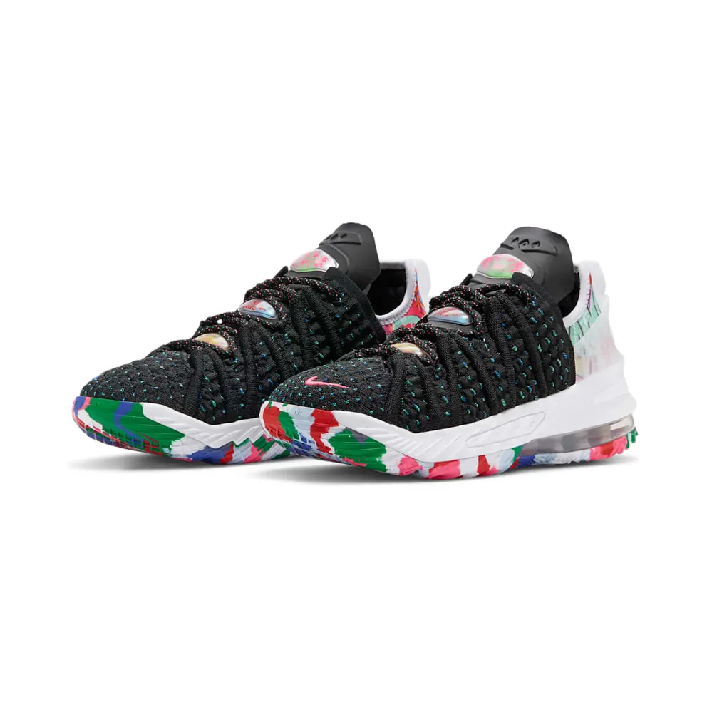 Nike LeBron 18 Multicolor (GS) Black/Multi-Color-White (CW2760-002)