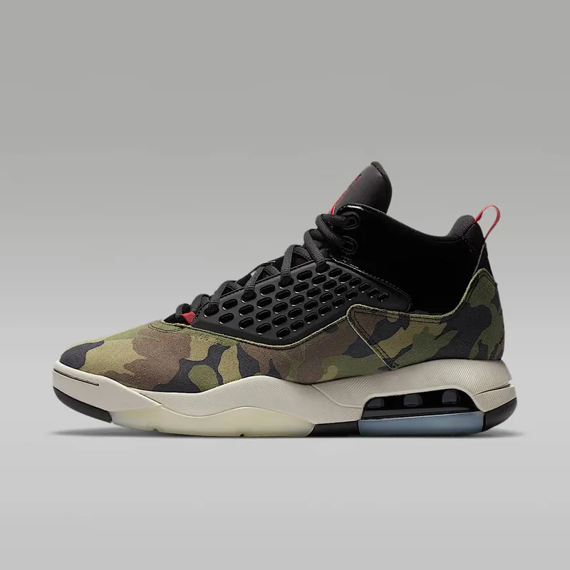 Jordan Maxin 200 Camo Medium Olive/Black-Light Bone-Gym Red (CD6107-200)