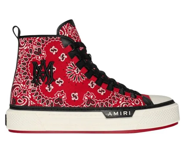 Amiri Bandana MA Logo Court Black Red (AW22MFS007-610)