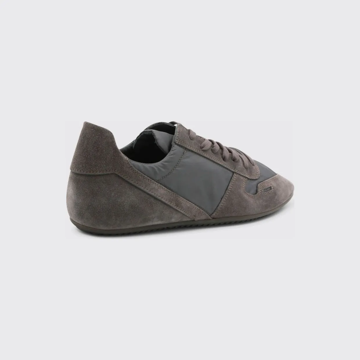 Rick owens Temple Minimal Suede and Nylon Sneakers Dust (RU01F2889NDOLVX78) (2)