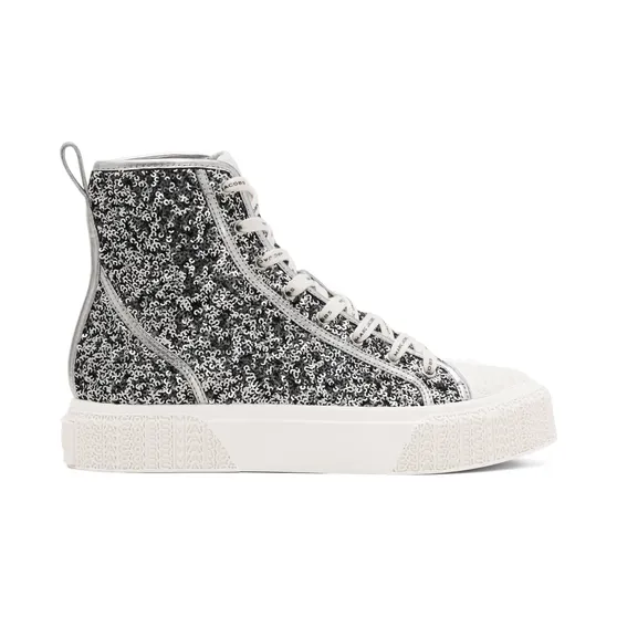 Marc Jacobs High-Top-Sneakers mit Pailletten “Silver” (2R5FSN001F07040)