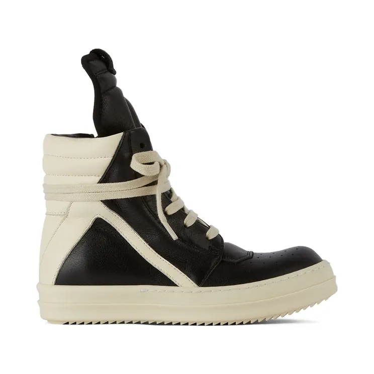 Rick Owens Kids Off-White Geobasket High Sneakers (BG02A1894 LMU 02A BG)