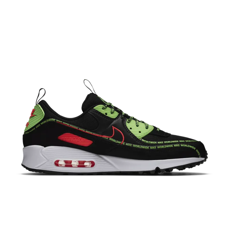 Nike Air Max 90 Worldwide Pack Black Black/Green-Red-White (CK6474-001)