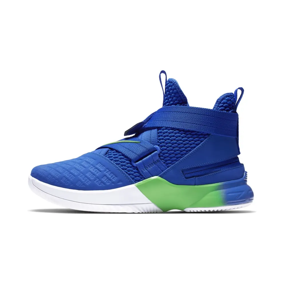LeBron Soldier 12 Flyease “Hyper Royal / Sonic Yellow” (AV3812-400)
