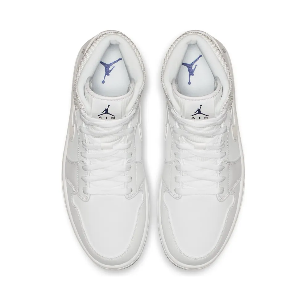 Jordan 1 Mid Pure White White/Concord-White (BQ6578-100)