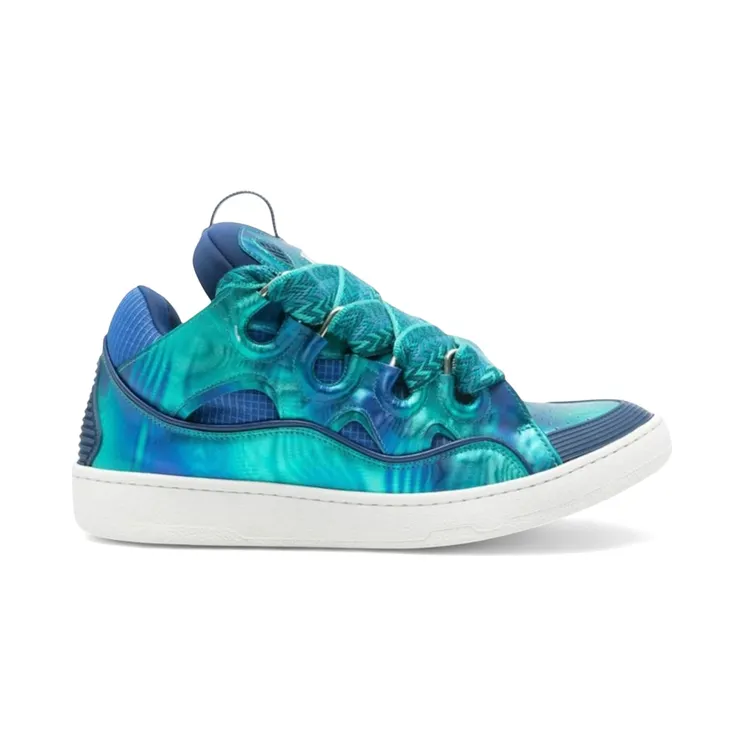 Lanvin Leather Curb Hologram Effect Blue Green (FU-SKDK12-MOIR-P252040)