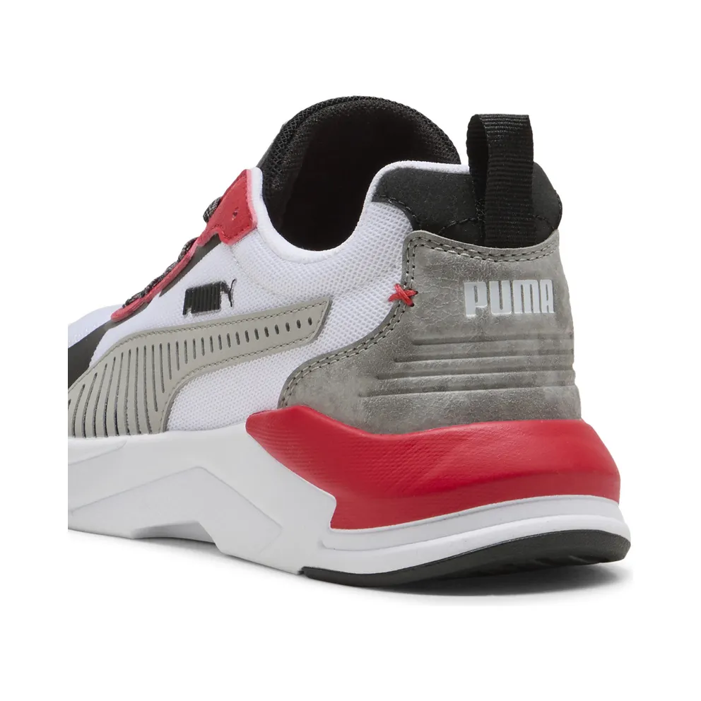 Puma X-Ray 3 MID 90s “Puma White / Gray Echo / For All Time Red” (405023_01)