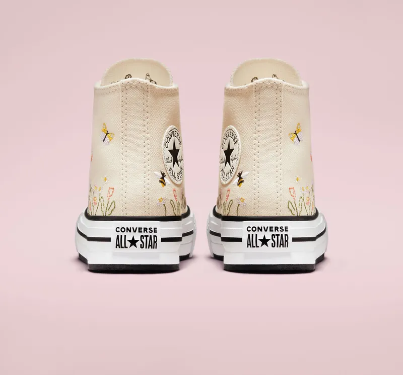 Converse Chuck Taylor All Star Lift Platform Floral Embroidery (A01615C)