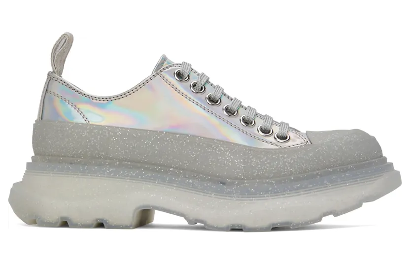 Alexander McQueen Silver Tread Slick Sneakers (697079W4T71)