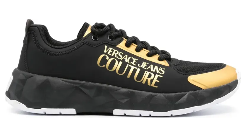 Versace Jeans Couture Sneakers mit Logo-Print – Schwarz (75YA3SB4ZS876)