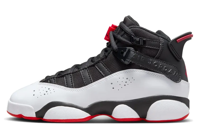 Jordan 6 Rings Black White University Red (323419-067)