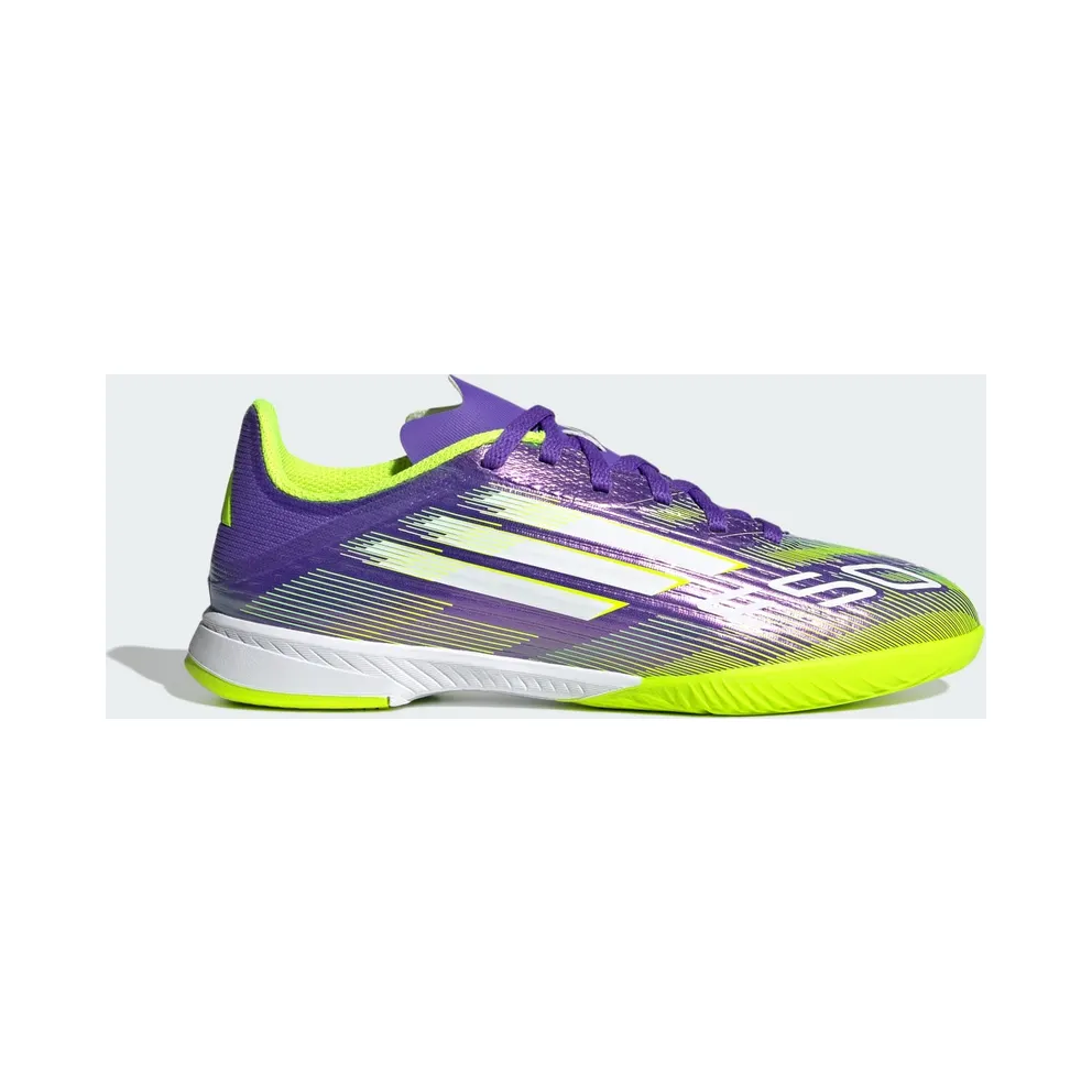 adidas F50 League Indoor Boots Kids “Purple Rush / Cloud White / Lucid Lemon” (JH7750)