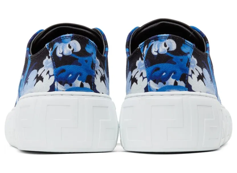 VERSACE Blue Baroccoflage Greca Low-Top 5U15P BLUE (DSU8404 1A00815) (4)