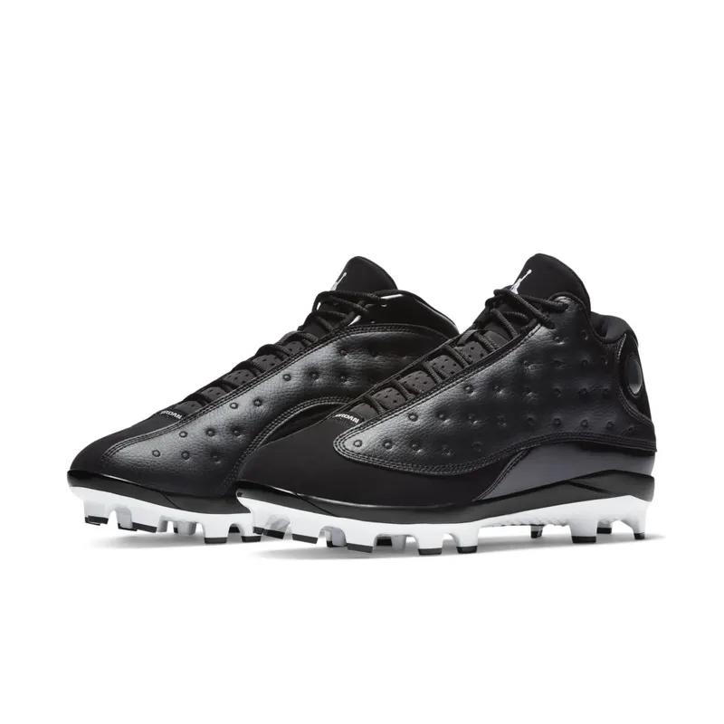 Jordan 13 Retro MCS Cleat Black Black/Black-White (AJ8016-001)
