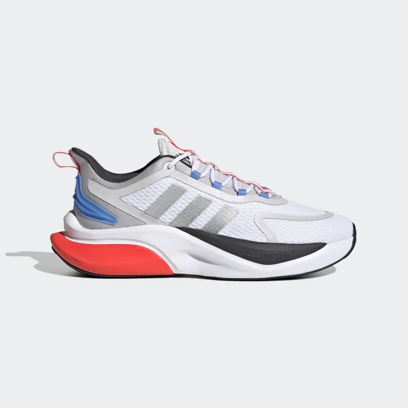 Adidas Alphabounce+ Sustainable Bounce Lifestyle Running Cloud White / Silver Metallic / Blue Fusion (HP6139)