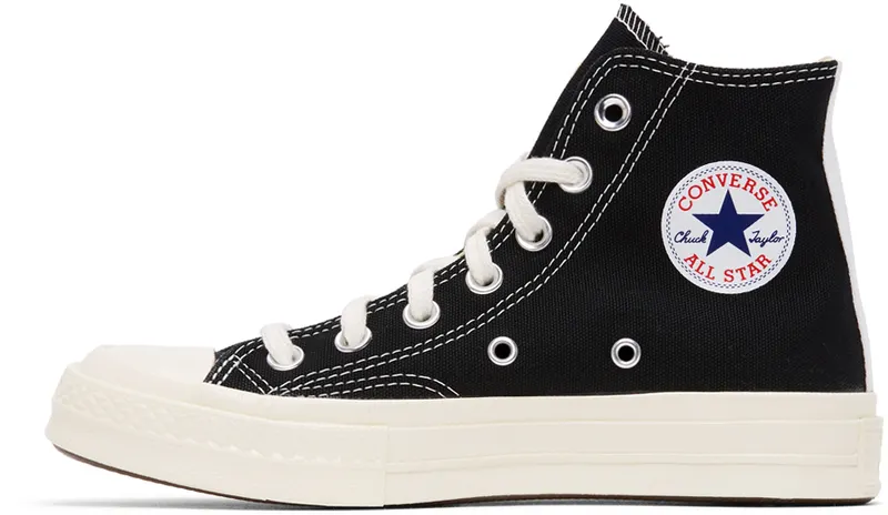 Comme des Garçons Play Black Converse Edition Half Heart Chuck 70 High (K112)